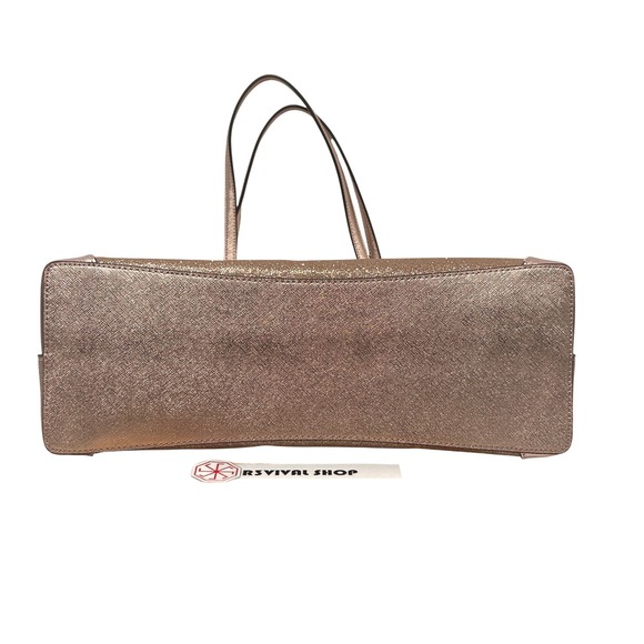 Kate Spade New York Shimmy Large Glitter Tote Bag in Rose Gold NWOT - Picture 7 of 13